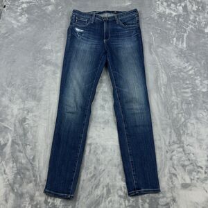 AG Adriano Goldschmied The Stevie Ankle Slim Straight Jeans Womens Size 26 Blue